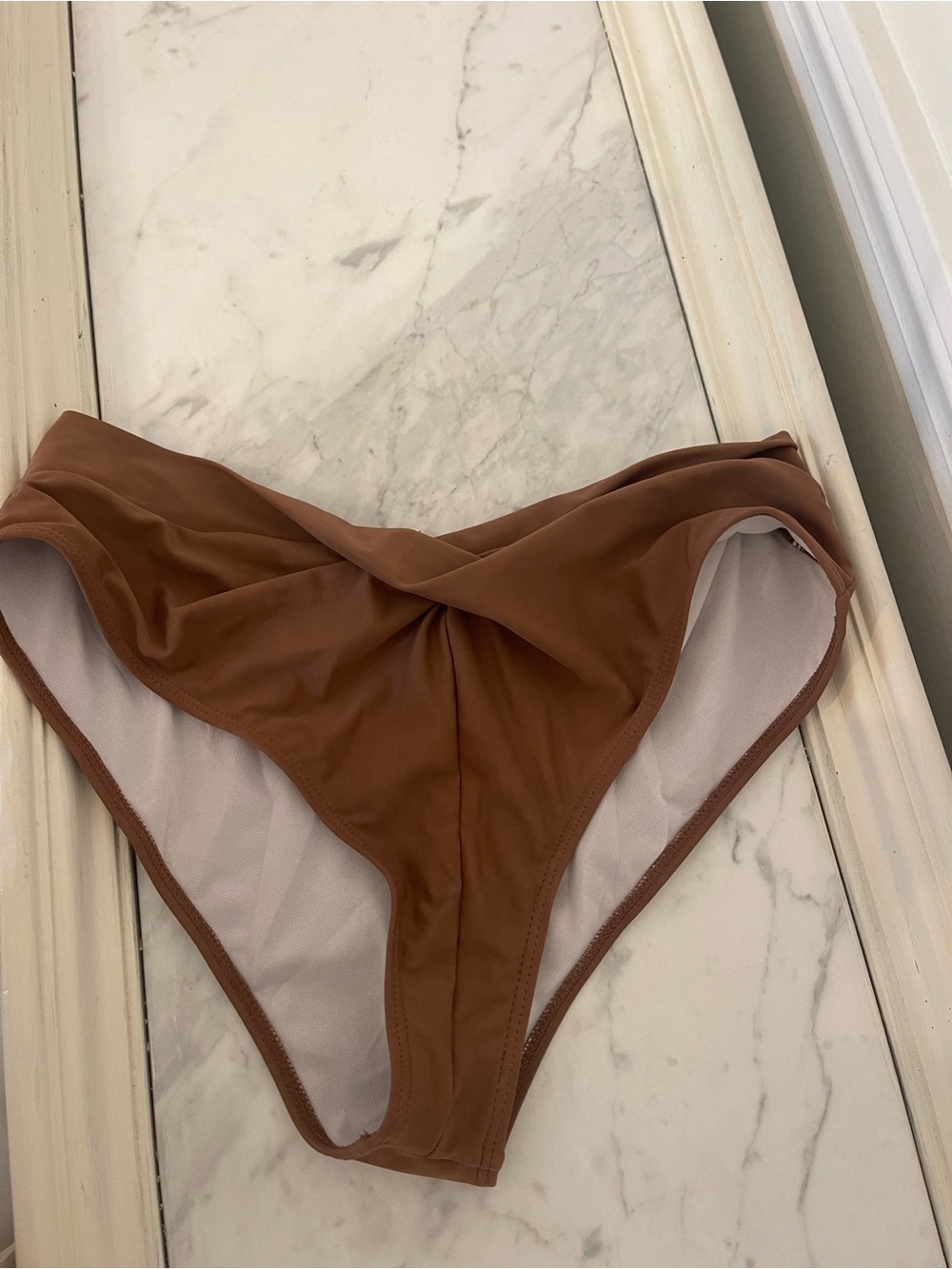 SHEIN Brown Twist Front Bikini Bottoms